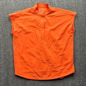 FIGS Scrub Top Women XXS Orange Sleeveless Mandarin Collar WXXSW1003